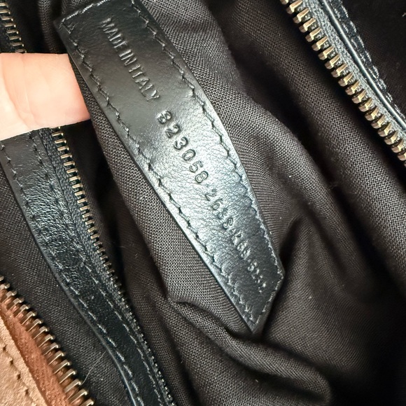 Balenciaga Camel Brown Suede Le City Medium Leather Tote Bag - Picture 11 of 12